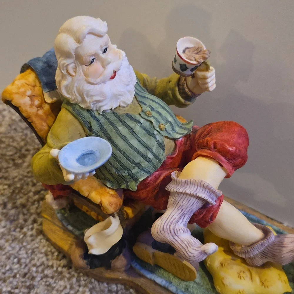 Santa Claus Figurine with Dog